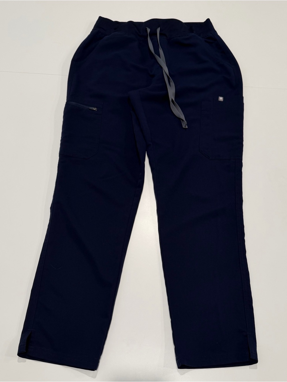 FIGS Yola High-Waisted Slim Scrub Pants Navy Blue Medium